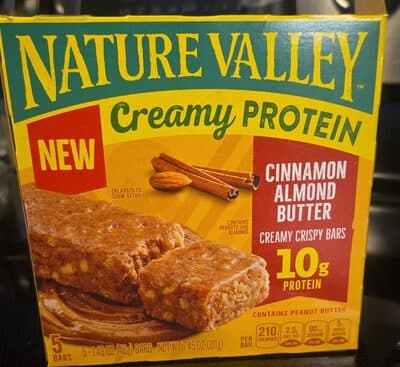 Creamy Protein Cinnamon Almond Butter Crispy Bars