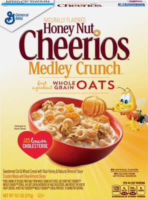 Medley Crunch, Clusters Made with Real Almond Slices, Sweetened Oat & Wheat Cereal with Real Honey & Natural Almond
