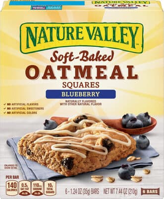 Nature Valley, Soft Baked Oatmeal Squares Bars, Blueberry