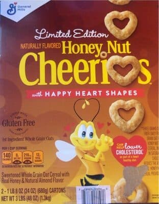 Sweetened Whole Grain Oat Cereal, Honey Nut