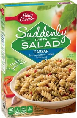 CAESAR SUDDENLY SALAD PASTA, RED PEPPERS, CROUTONS & SEASONING, CAESAR