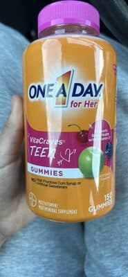 One A Day For Her Vitacraves Teen Gummies