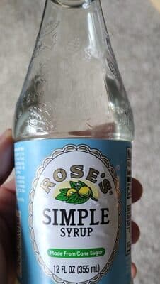 Simple Syrup Made From Cane Sugar