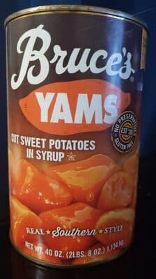 Sweet Potatoes Cut in Syrup