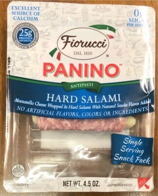 Hard Salami Wrapped Mozzarella Cheese Panino