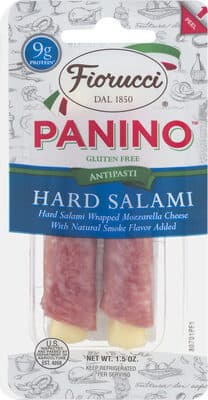 Hard Salami Wrapped Mozzarella Cheese Panino