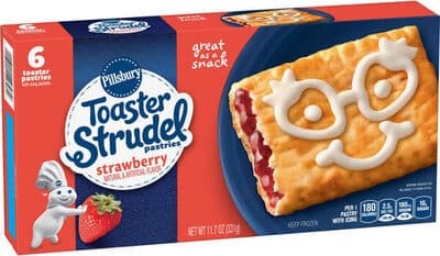 Strawberry Toaster Strudel Pastries With Icing