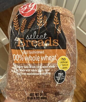 100% Whole Wheat Old Fashioned Select Breads