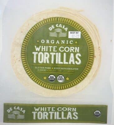 Organic White Corn Tortillas