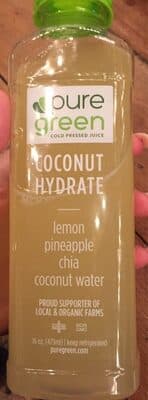Cold Pressed Coconut Water Juice, Lemon, Pineapple, Chia