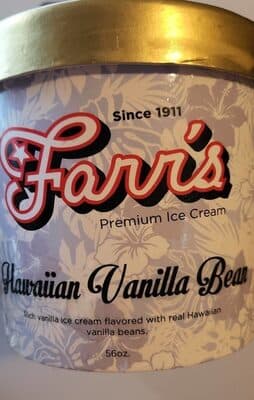 Farrs Hawaiian vanilla bean ice cream