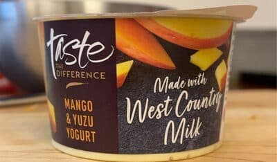 Taste the difference mango and yuzu yogurt