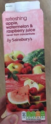 Apple, watermelon and raspberry juice
