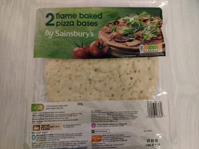 Flame baked pizza bases