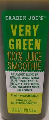 Very green 100% juice smoothie