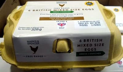 Free Range British Mixed Size Eggs Omega 3 Enriched