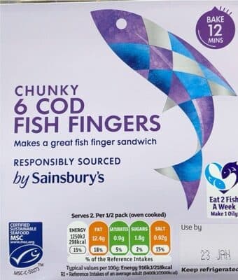 Chunky Cod Fish Fingers