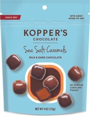 Milk & dark chocolate sea salt caramels