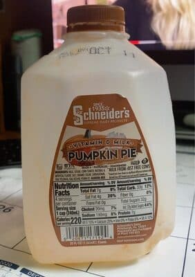 Pumpkin Pie Vitamin D Milk