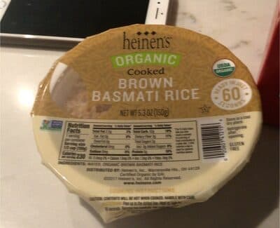 Organic Cooked Brown Basmati Rice