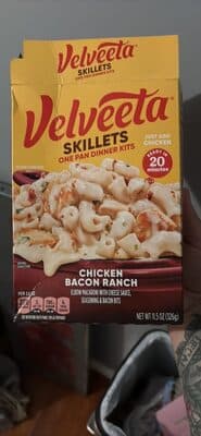 Chicken Bacon Ranch Elbow Pasta With Creamy Cheese Sauce, Premium Seasonings & Bacon Bits