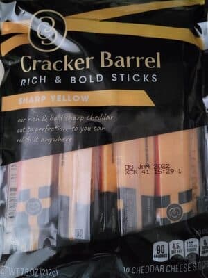 Sharp yellow cheese sticks