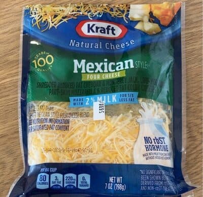 Mexican Style Four Cheese Shredded Cheeses