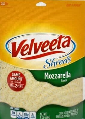 Mozzarella Flavor Shredded Pasteurized Recipe Cheese Product
