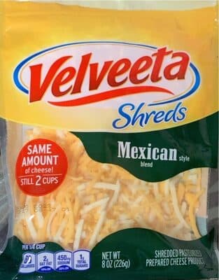 Mexican Style Blend Shredded Pasteurized Recipe Cheese Product