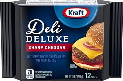 Pasteurized Process Cheese Slices, Sharp Cheddar