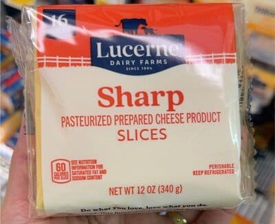 Sharp Pasteurized Prepared Cheese Product Slices