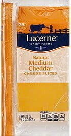 Medium Cheddar Cheese Slices