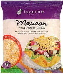Mexican Style 4 Cheese Blend A Blend Of Monterey Jack, Cheddar, Asadero & Queso Quesadilla Finely Shredded Cheeses