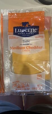 Medium Cheddar Thin Sliced Cheese