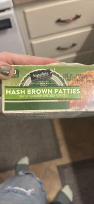 Lightly Seasoned Hash Brown Patties Shredded Potatoes