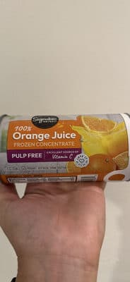 Pulp Free 100% Orange Juice Frozen Concentrate