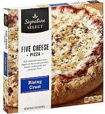 Rising Crust Five Cheese Rich Traditional Tomato Sauce Topped with Mozzarella, Provolone, Fontina, Smoked Gouda and Parmesan Cheeses Pizza