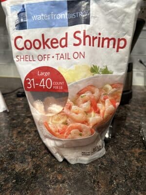 Shell Off, Tail On Large Cooked Shrimp