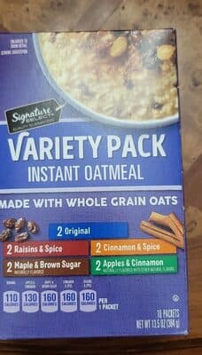 Variety pack instant oatmeal