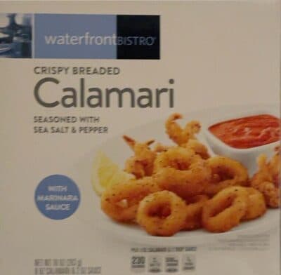 CRISPY BREADED CALAMARI SEASONED WITH SEA SALT & PEPPER WITH MARINARA SAUCE