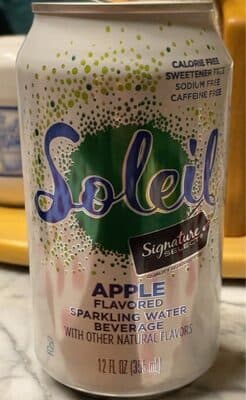 Apple Flavored Sparkling Water Beverage
