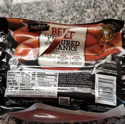 Fully Cooked Beef Uncured Franks