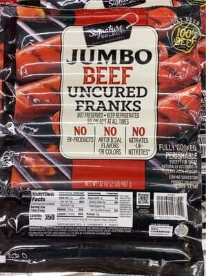 Jumbo Beef Uncured Franks