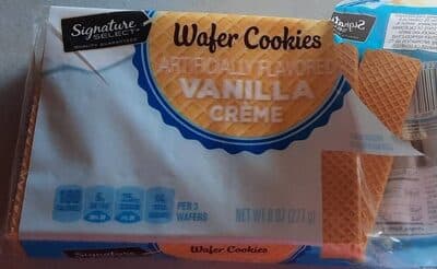 Vanilla Creme Flavored Wafer Cookies