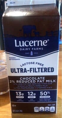 Chocolate 2% Reduced Fat Lactose Free Ultra-Filtered Milk