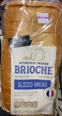 BRIOCHE AUTHENTIC FRENCH SLICED BREAD, BRIOCHE