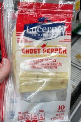 Ghost Pepper Monterey Jack Cheese With Jalapeno, Habanero And Ghost Pepper Cheese Slices