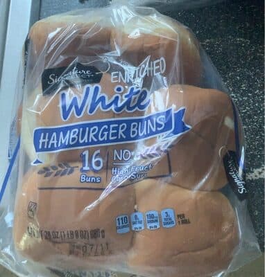 White Enriched Hamburger Buns
