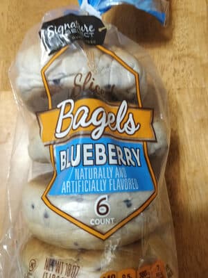 Blueberry Flavored Sliced Bagels