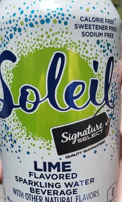 Lime Flavored Sparkling Water Beverage